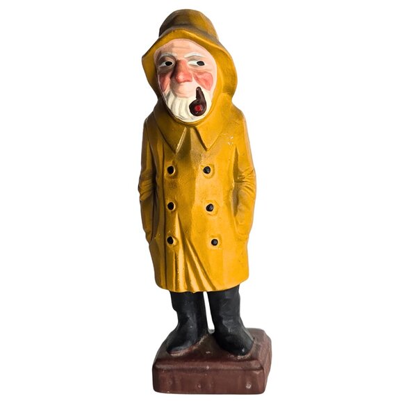 Vintage Ceramic Old Salty Fishing Captain Figurine, Fisherman Made in Japan - Picture 1 of 5